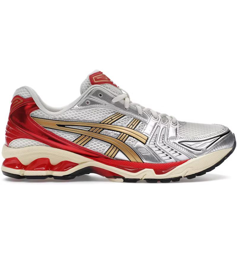 ASICS Gel-Kayano 14 Sneaker Politics collaboration in multi-tone earth and metallic colors