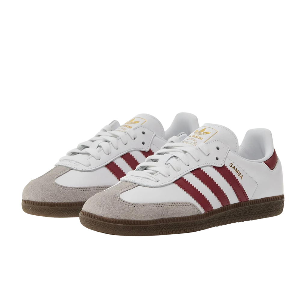 Adidas Samba OG in White & Burgundy