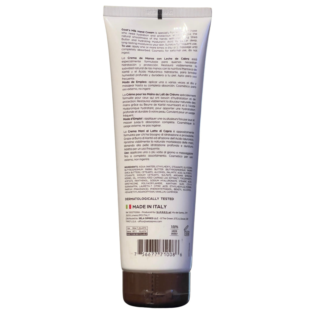 Delfanti Goat's Milk Moisturizing Soothing Hand Cream 8.4 fl. oz | 250mL