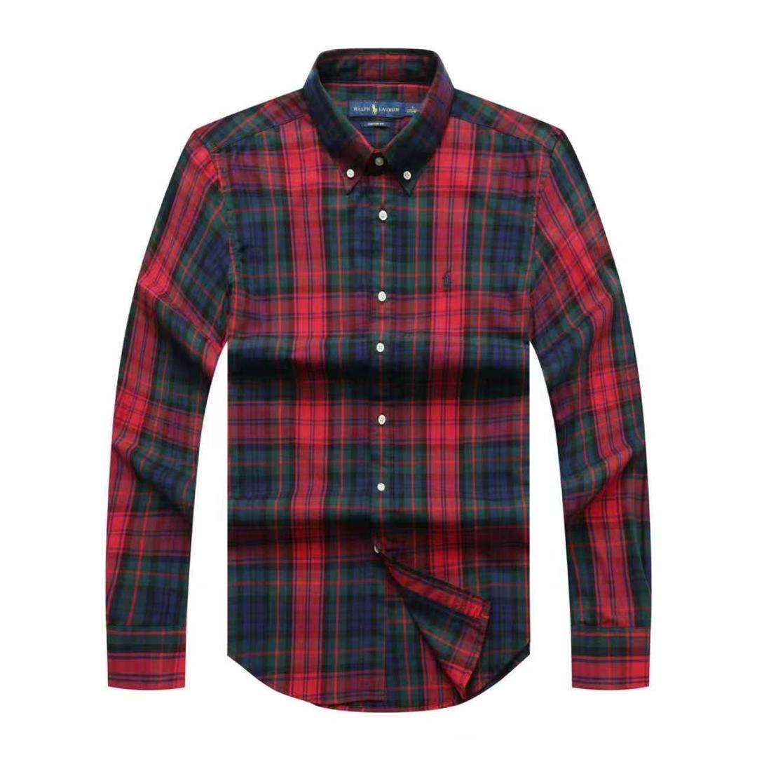 Red and blue plaid shirt on a white background