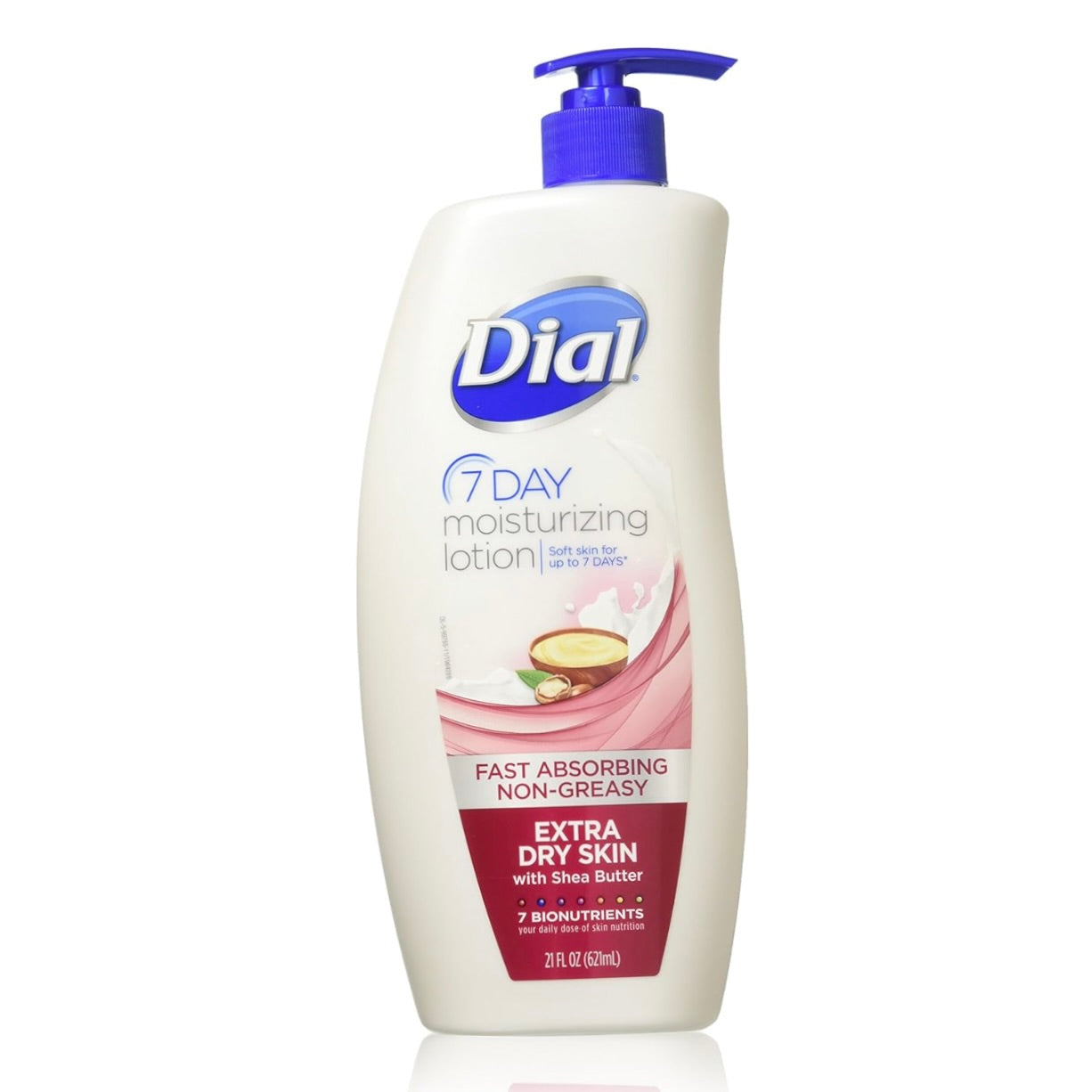 Dial 7-Day Moisturizing Lotion with Shea Butter For Extra Dry Skin - (21 Oz / 621 g)