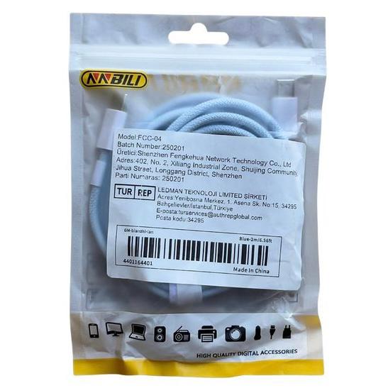 Share this product USB C to USB C Charger Cable, 2M, 60W(3A) Fast Charge Nylon Braided Type C to C Cable, Durable USB-C Charging Lead for iPhone 17, 16, 15 Pro, Pro Max MacBook Air, Pro 2020, iPad Pro Samsung Galaxy S25 S24 S23 (Blue)