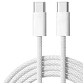 USB C to USB C Charger Cable | 2M, 60W(3A) Fast Charge Nylon Braided Type C to C Cable | Durable USB-C Charging Lead for iPhone 17, 16, 15 Pro, Pro Max MacBook Air, Pro 2020, iPad Pro Samsung Galaxy S25 S24 S23 (White)