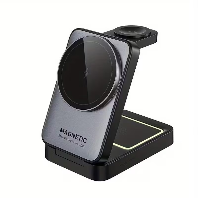 3-in-1 Foldable Magnetic Wireless Charger Stand