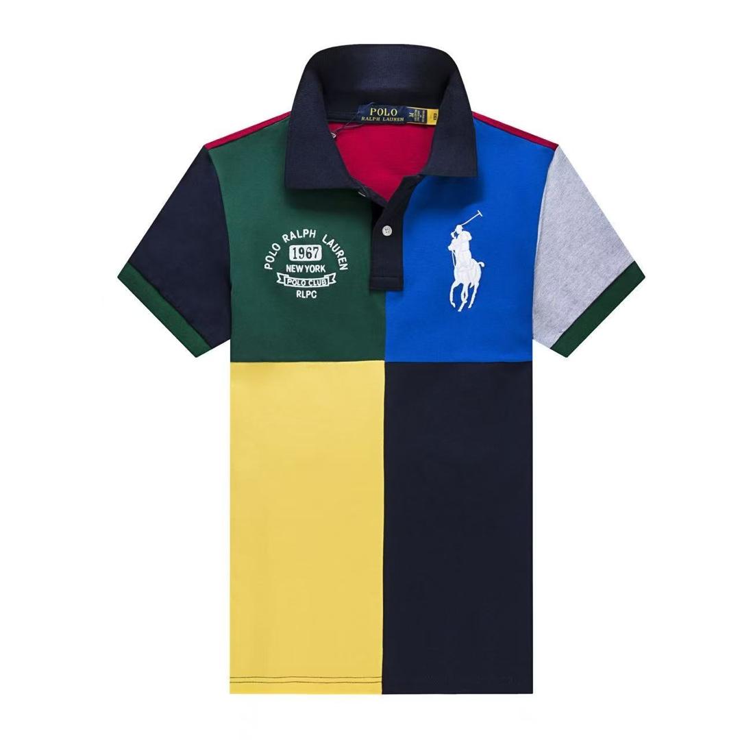 Ralph Lauren Color-Blocked Mesh Polo