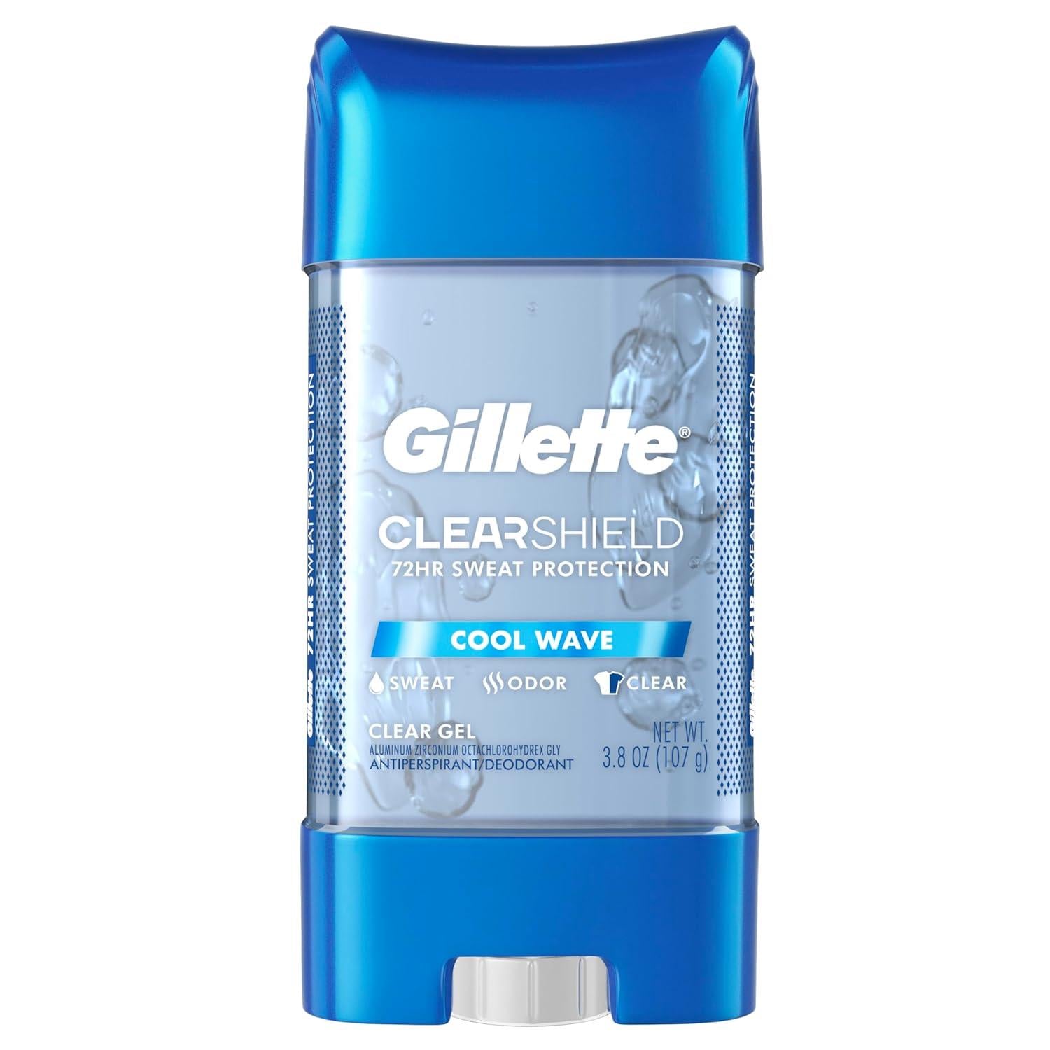 Gillette ClearShield 72HR Gel Deodorant - Maximum Sweat & Odor Protection